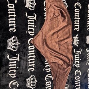 Brown Satin Tie-Back Top